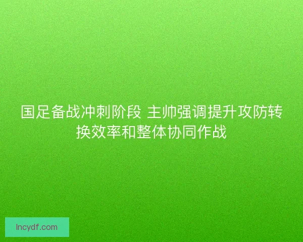 国足备战冲刺阶段 主帅强调提升攻防转换效率和整体协同作战